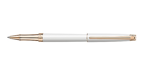 Caran d'Ache Léman Slim White Rose Gold Tintenroller - Rollerball